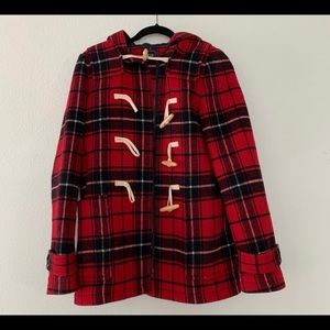 Gap red plain toggle coat, brand new without tags.